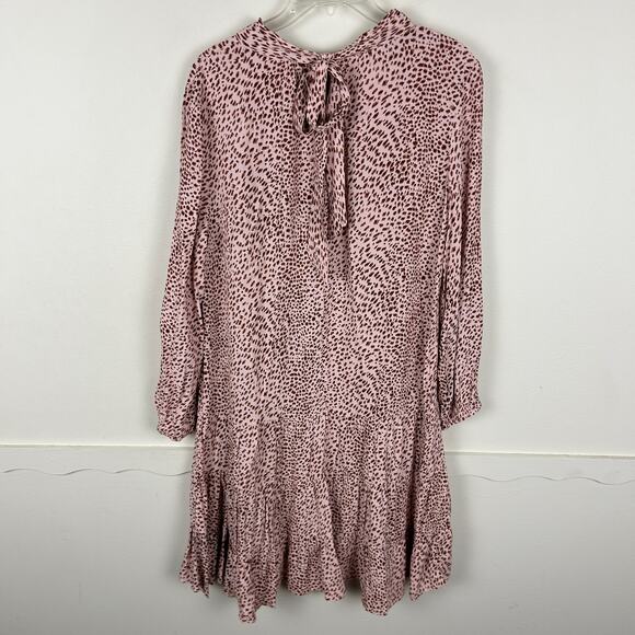 Tuckernuck Melissa Nepton Pink Tiered Long Sleeve Patterned Dress S - Picture 2 of 6